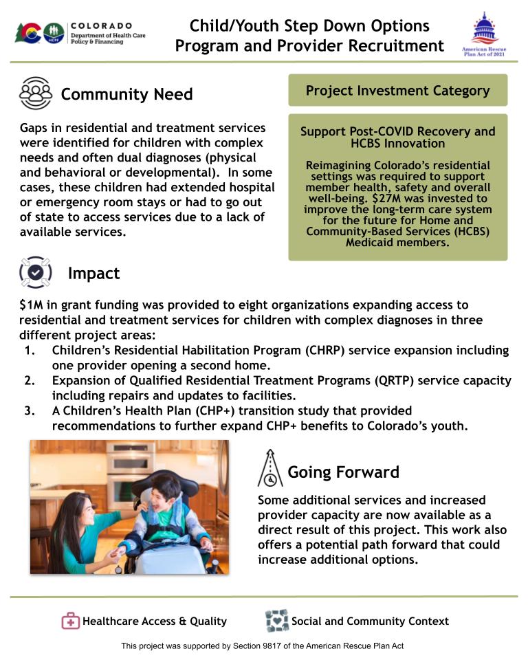 Grants to increase service options for children with complex diagnoses
