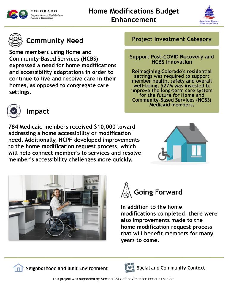 Funding and process improvements for Medicaid home accessibility modifications