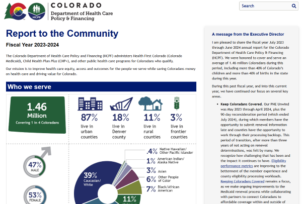 HCPF 2023-2024 Annual Report to the Community