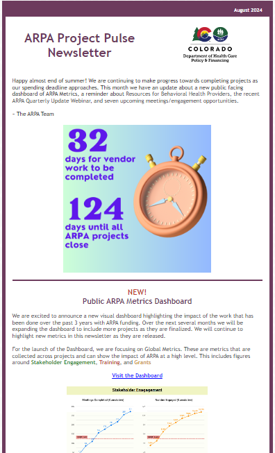 Thumbnail of the August 2024 Edition of the ARPA Project Pulse