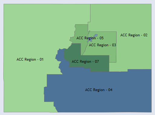 Example of a heatmap broken down by ACC region