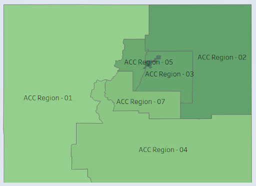 Example of a heatmap broken down by ACC region