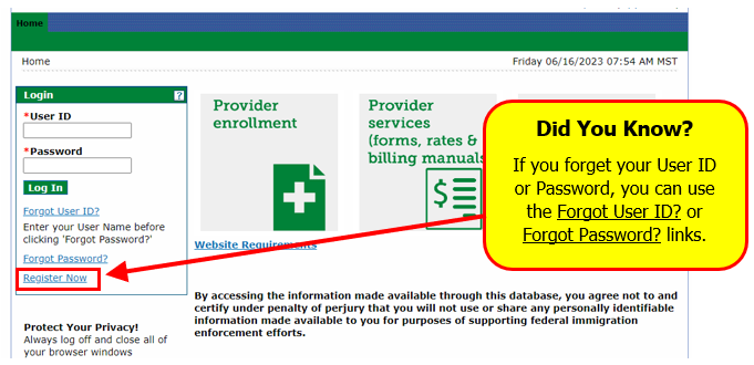 How to Register for the Provider Portal