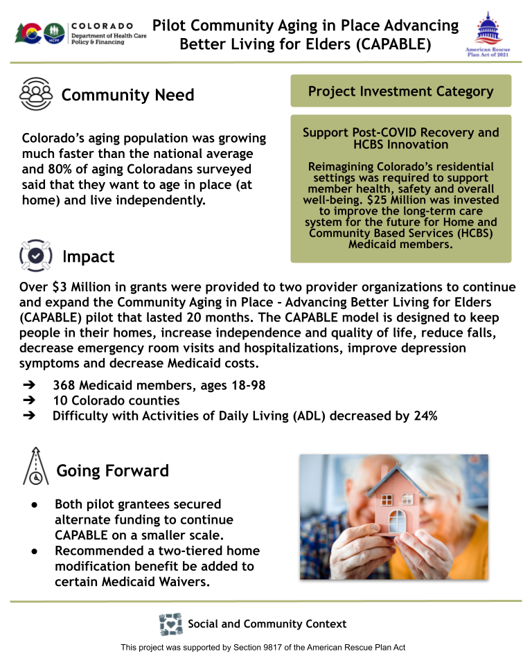Thumbnail of the project outcome summary for 4.05 - Pilot CAPABLE