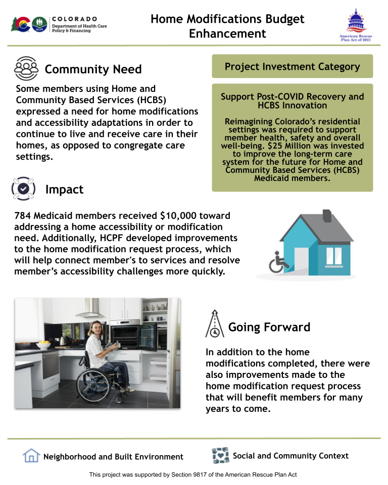 Thumbnail of the project outcome summary for 4.10 - Home Mod Budget Enhancements