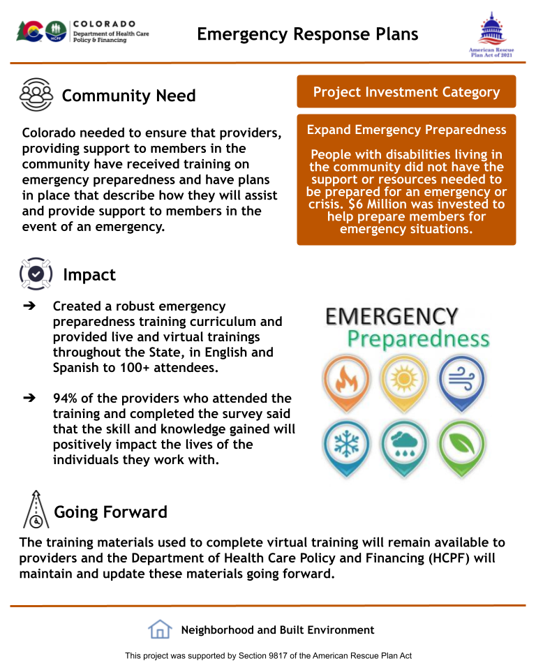 Thumbnail of the project outcome summary for 7.01 - Emergency Response Plans