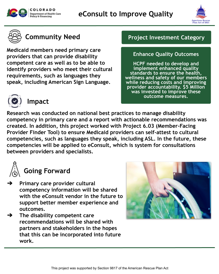 Thumbnail of the project outcome summary for 8.07 - eConsult to Improve Quality