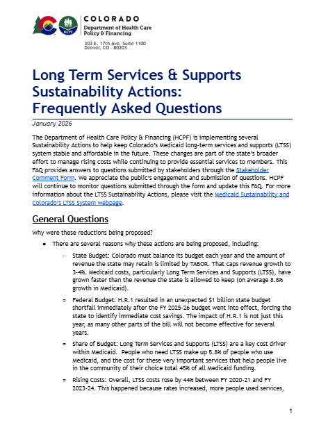 Thumbnail Image of the LTSS Sustainability Actions FAQ