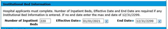 Hospital Institutional Bed Information
