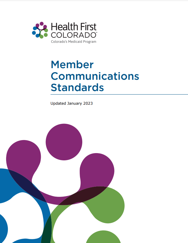 HCPF Member Communications Standards