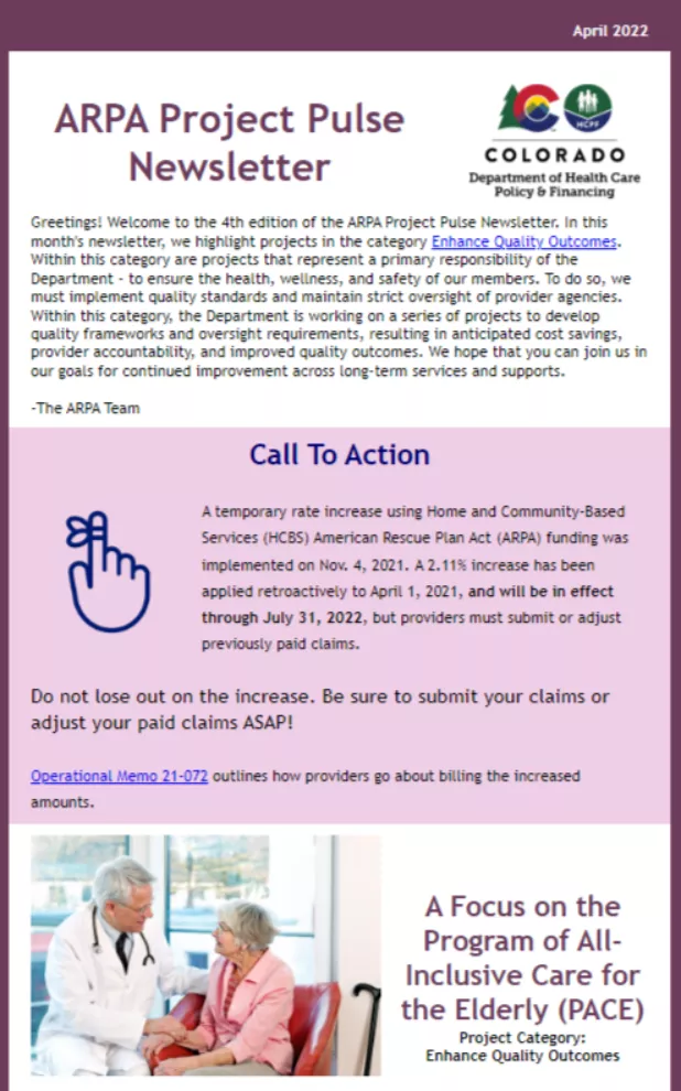 Thumbnail of the April 2022 Edition of the ARPA Project Pulse Newsletter
