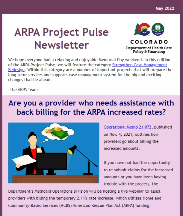 Thumbnail of the May 2022 Edition of the ARPA Project Pulse Newsletter