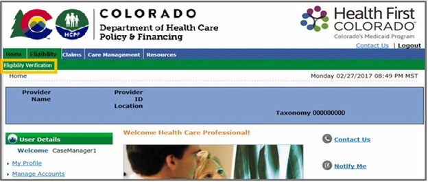 Provider Web Portal Quick Guide - Verifying Member Eligibility and Co-Pay